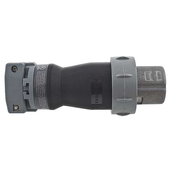Conector macho a prueba de agua de Clavija y Enchufe Hubbell Wiring Device-Kellems, 60 A, 600V CA, Trifásico, 3 Polos, Estilo 1 de puesta a tierra, NEMA No Clasificado - HBL460PS1W