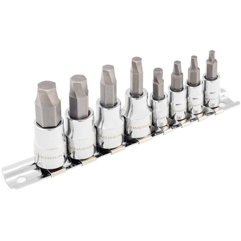 Juego de llaves de vaso Powerbuilt® Zeon SAE de 8 piezas para tornillos dañados - 642574