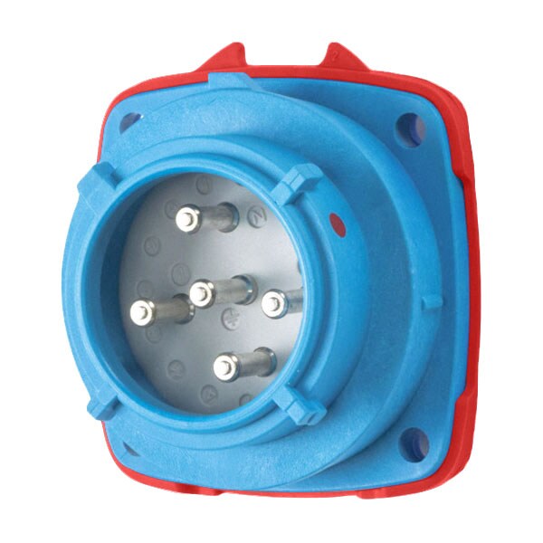 Receptáculo de clavija y enchufe Meltric, 20 A, 277/480V AC, 3 polos, NEMA 4X - 01-N8047