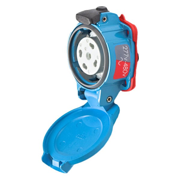 Receptáculo de clavija y enchufe Meltric, 20 A, 277/480V AC, 3 Polos, NEMA 4X - 09-N4047