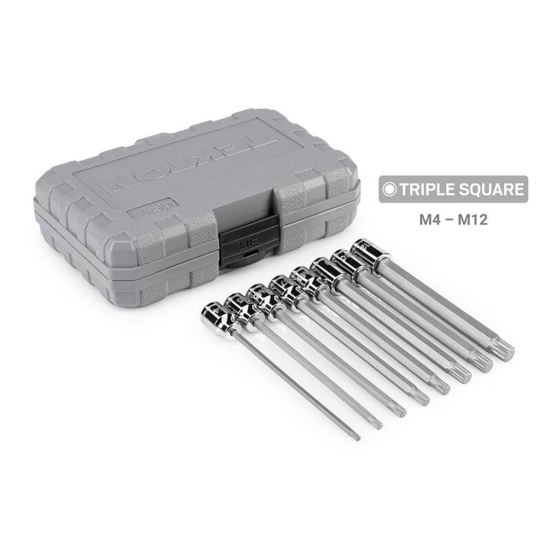 Juego de puntas cuadradas triples largas de 3/8 pulgadas TEKTON (8 piezas) (M4-M12) - SHB91318