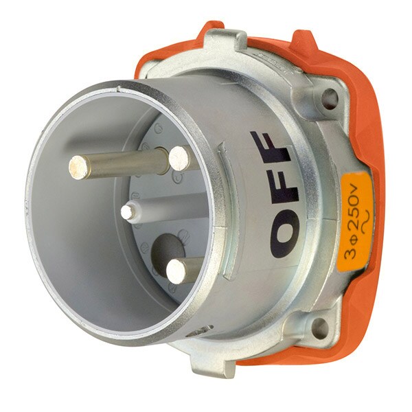 Receptáculo Pin & Sleeve de Meltric, 100 A, 250V CA, Trifásico, 3 Polos, NEMA 4X - 37-68173-C-K07