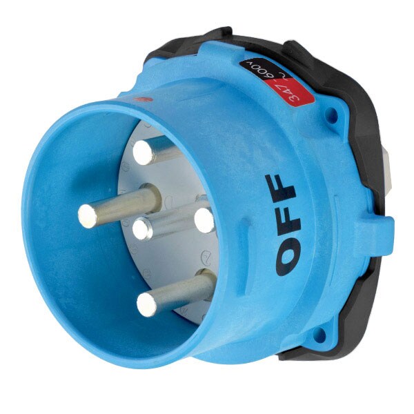 Receptáculo Pin & Sleeve de Meltric, 150 A, 347/600V AC, 3 Polos, NEMA 4X - 31-98187-K14