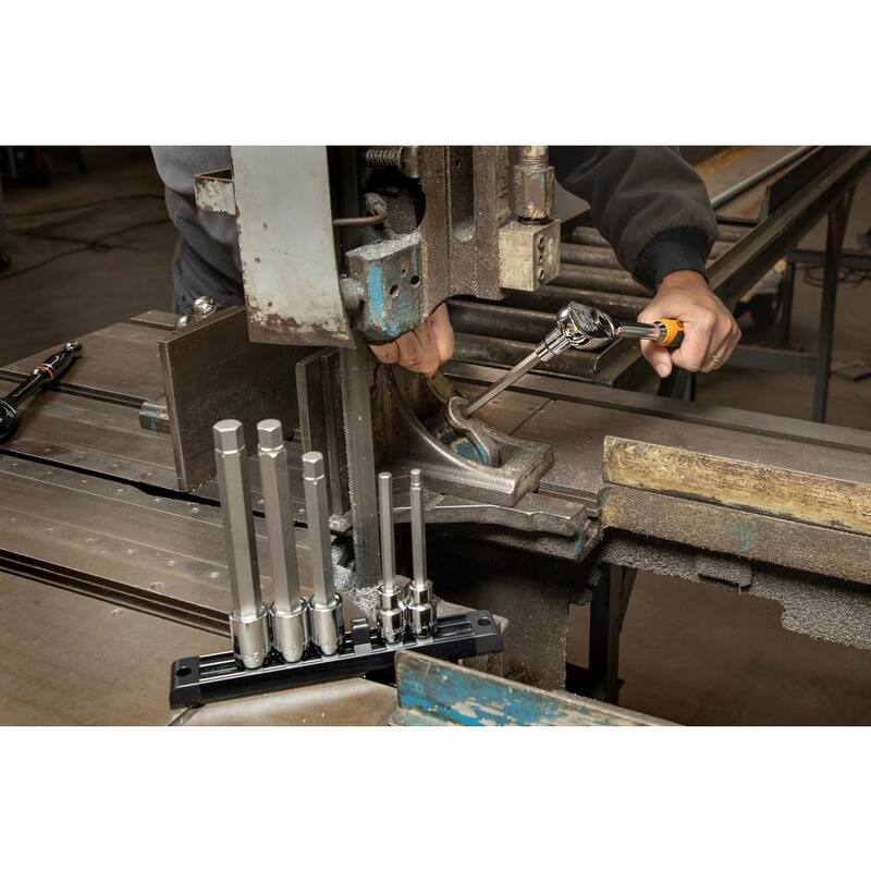 Juego de 6 puntas de vaso hexagonales largas de 1/2 pulgadas SAE de GEARWRENCH - 82587