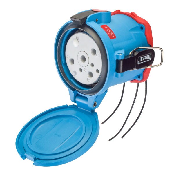 Receptáculo Pin & Sleeve Meltric, 150 A, 480V AC, NEMA 4X - 63-94043-263-843
