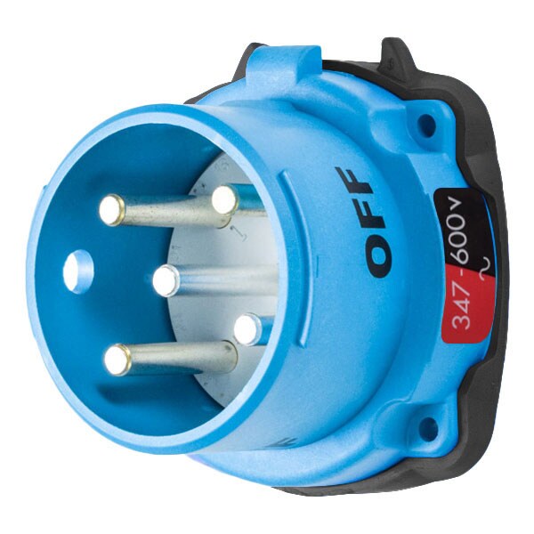 Toma y receptáculo Pin & Sleeve de Meltric, 20 A, 600V AC, 3 polos, NEMA 4X - 33-18147-4X