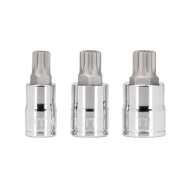 Juego de dados de bits de triple cuadrado con resistencia a manipulaciones de 1/2 pulg. de TEKTON (3 piezas) (MT14-MT18) - SHB92000
