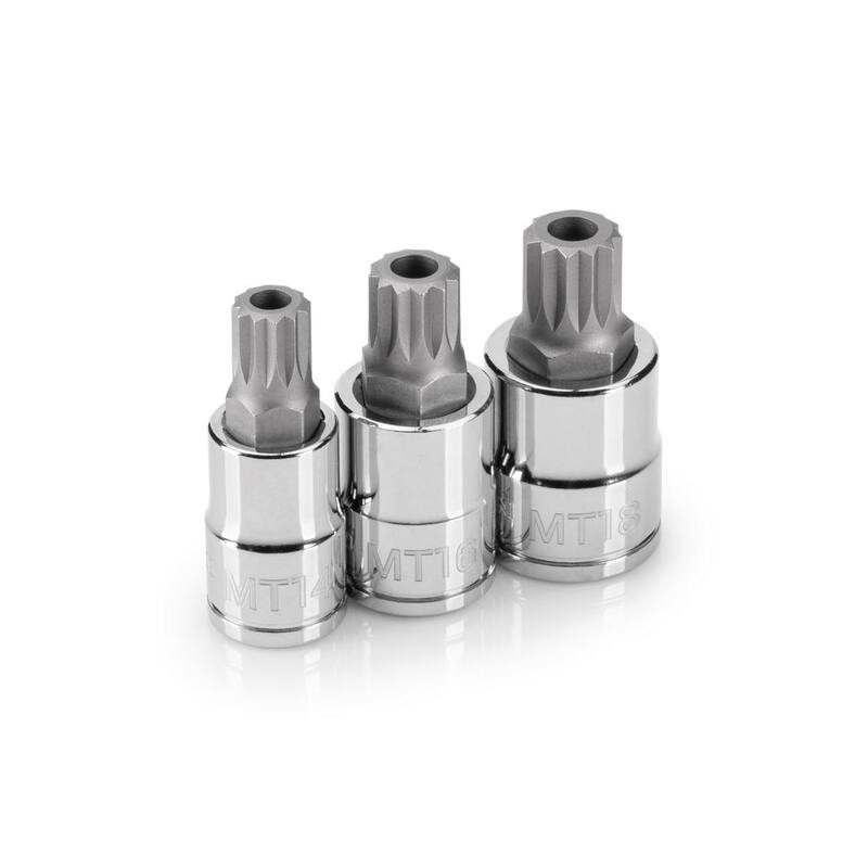 Juego de dados de bits de triple cuadrado con resistencia a manipulaciones de 1/2 pulg. de TEKTON (3 piezas) (MT14-MT18) - SHB92000