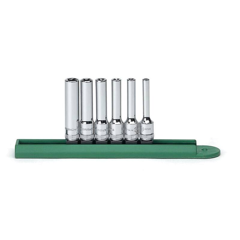 Juego de dados profundos E de 1/4 de pulgada de GEARWRENCH (6 piezas) - 80322
