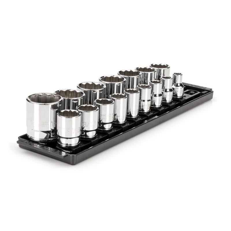 Juego de dados de 1/2 pulgadas con rieles de 12 puntos (3/8 a 1-5/16 pulgadas) (16 piezas) - SHD92118