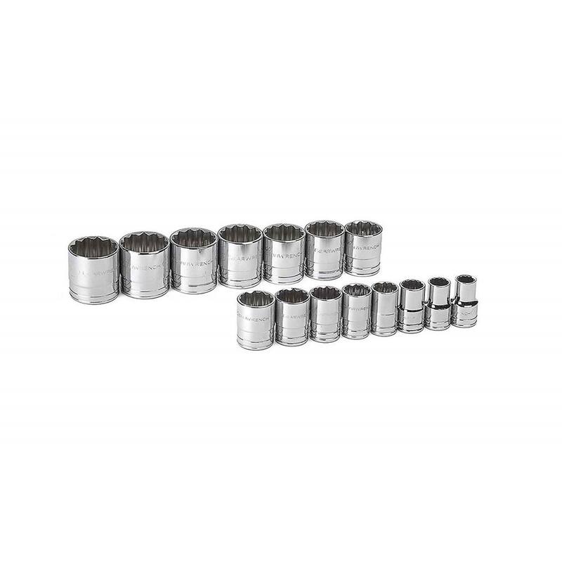 Juego de 15 piezas de llaves de vaso de 12 puntos de 1/2 pulgadas con estuche - 80731