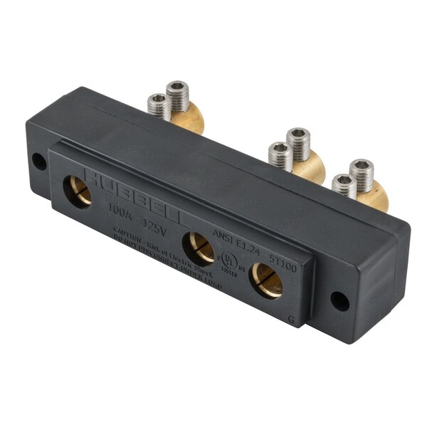 Receptáculo Pin & Sleeve Hubbell Wiring Device-Kellems, 100 A, 125V AC, 3 Polos - HBL100SPFR