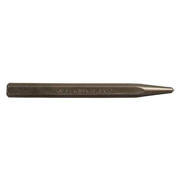 Mayhew Select Center Punch, 5 in. L, Steel, Shot Blast - 74002