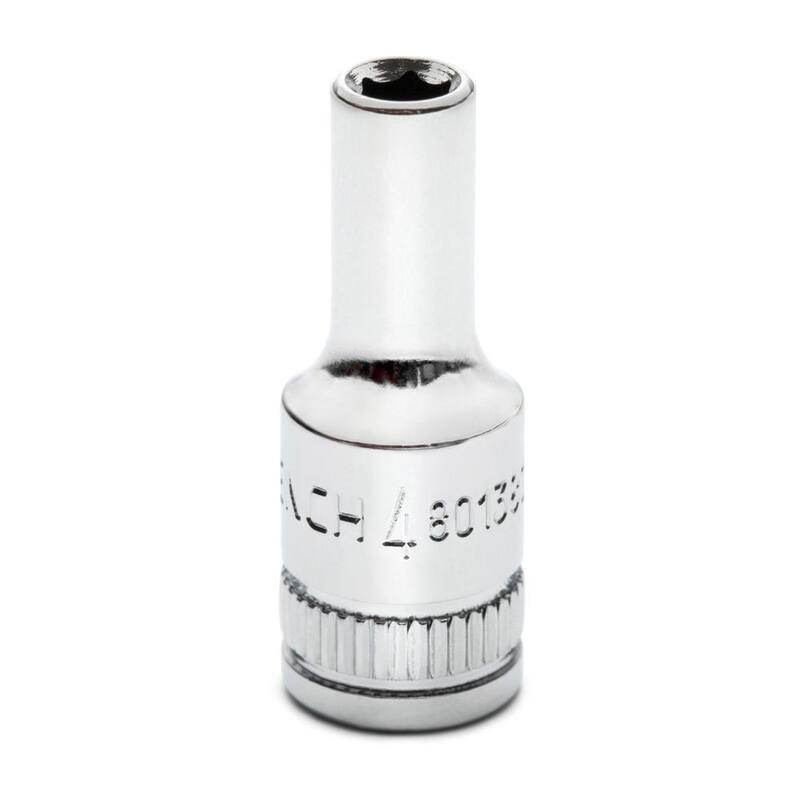 Juego de 13 piezas de medias socket métricas de longitud media de 1/4 pulgadas GEARWRENCH - 80304S-06
