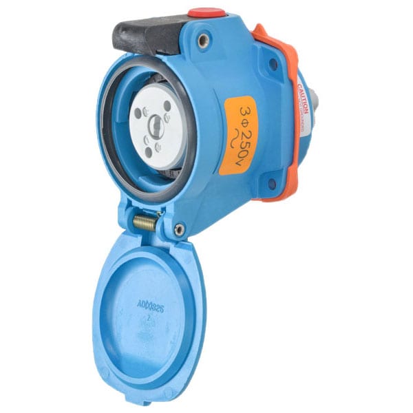Receptáculo Meltric de Clavija y Enchufe, 20 A, 250V CA, Trifásico, 3 Polos, NEMA 4X