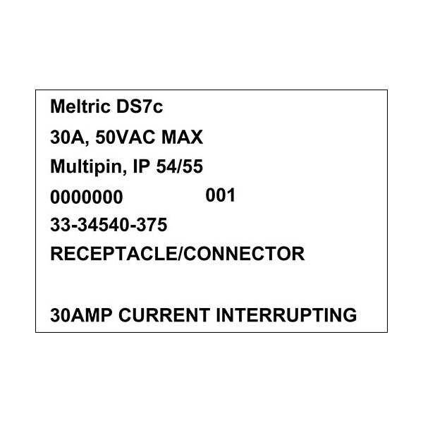 Meltric 33-34540-375 RECEPTÁCULO DE HONGOS CON TRINQUETE - 33-34540-375