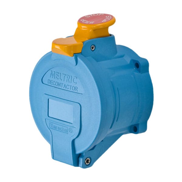Receptáculo de clavija y enchufe Meltric, 60 A, 125/250V AC, 3 polos, NEMA 4X - 63-64076-972-375-NC