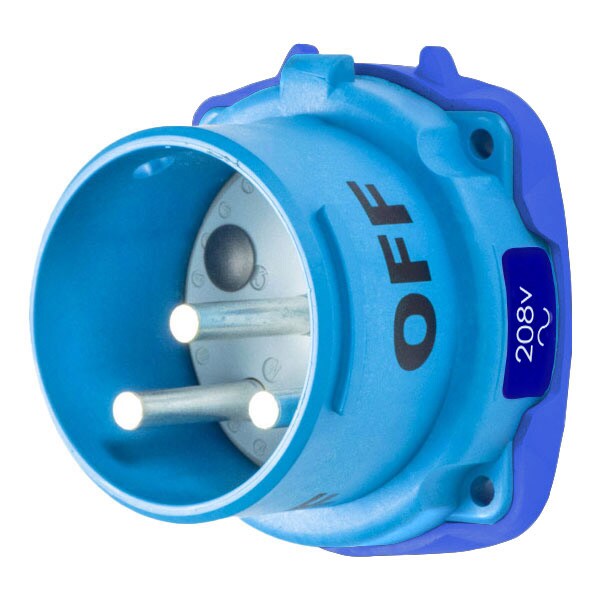 Receptáculo Pin & Sleeve Meltric, 60 A, 208V AC, 2 Polos, NEMA 3R - 33-68162