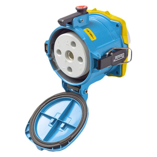 Receptáculo de clavija y enchufe Meltric, 200 A, 130V AC, con conexión a tierra estilo 2, NEMA 3R - 37-24109