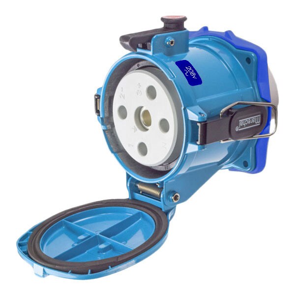 Meltric Pin & Sleeve Receptacle, 200 A, 208V AC, 2 Pole, NEMA 3R - 37-24162
