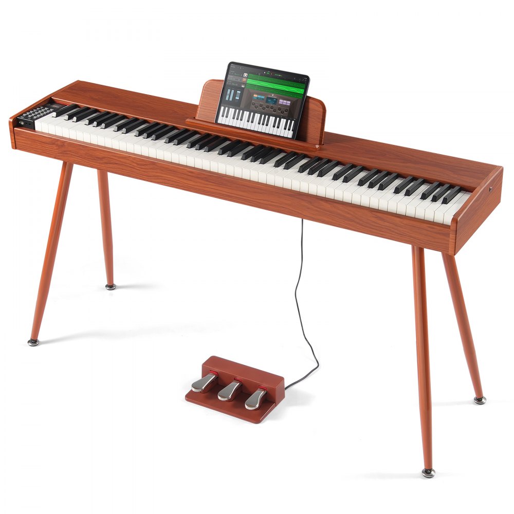 VEVOR 88 Key Fully Weighted Digital Piano Dual Keyboard Four Legged Stand - BXSZCGQ88JSJ8KKBKV1