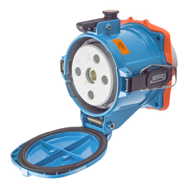 Receptáculo de clavija y enchufe Meltric, 200 A, 250V AC, Estilo 2 de puesta a tierra, NEMA 3R