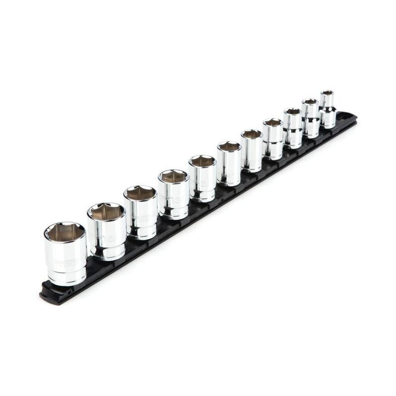 Juego de dados de 6 puntos TEKTON de 1/2 pulg. de Encastre de 3/8 a 1 pulg. (11 piezas) - SHD92101