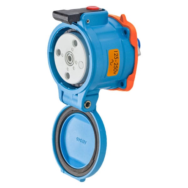 Receptáculo de pin y manga Meltric, 50 A, 125/250V AC, NEMA 3R - 31-34176-K07-843