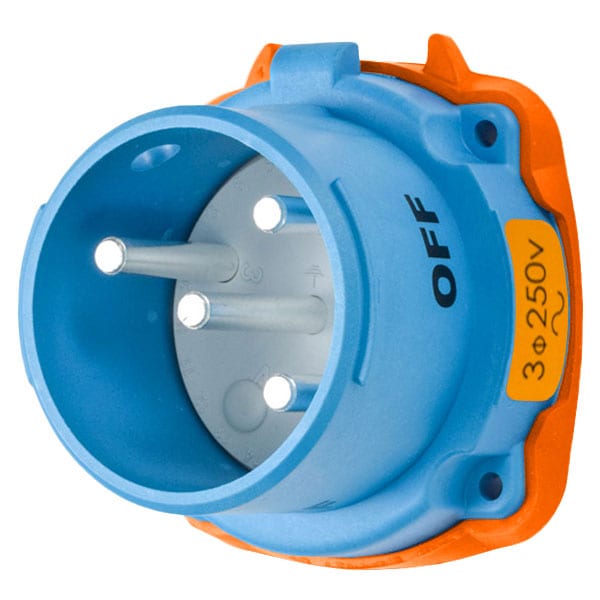 Receptáculo Pin & Sleeve Meltric, 30 A, 250V AC, NEMA 4X - 31-18173-K07-4X