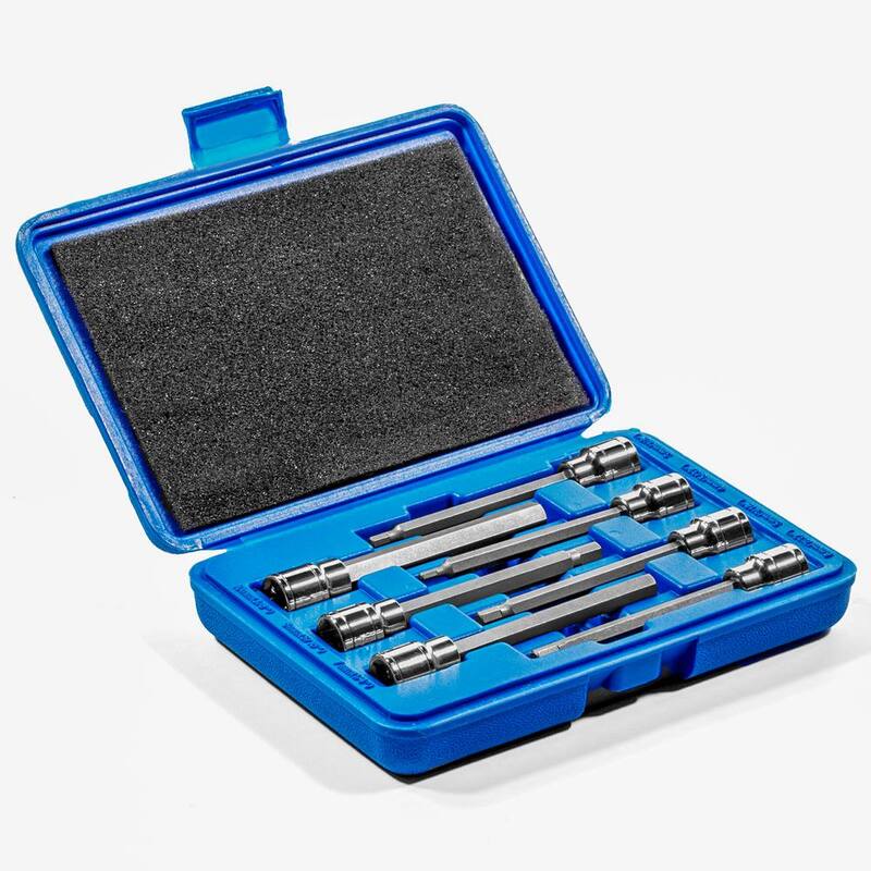 Juego de dados de llave Allen métrica Stark de alta calidad, largo (7 piezas) - 33502