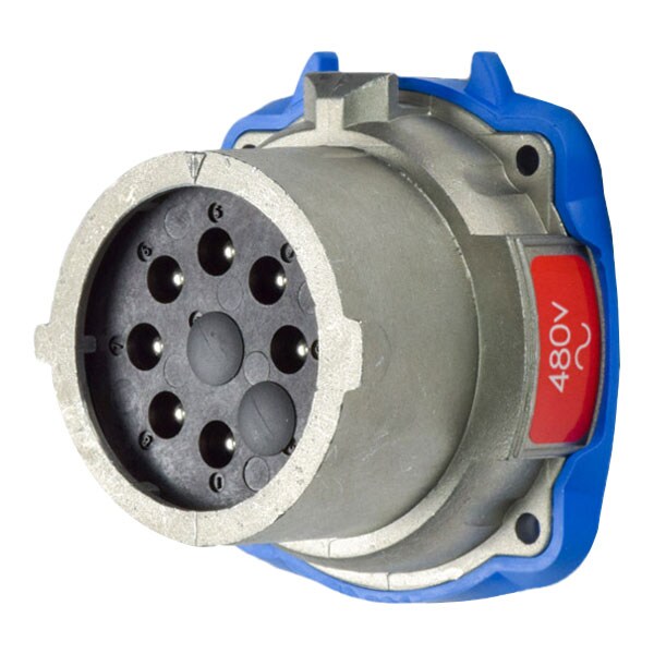Receptáculo de clavija y enchufe Meltric, 20 A, 130/480V AC, 3 Polos - 17-18061