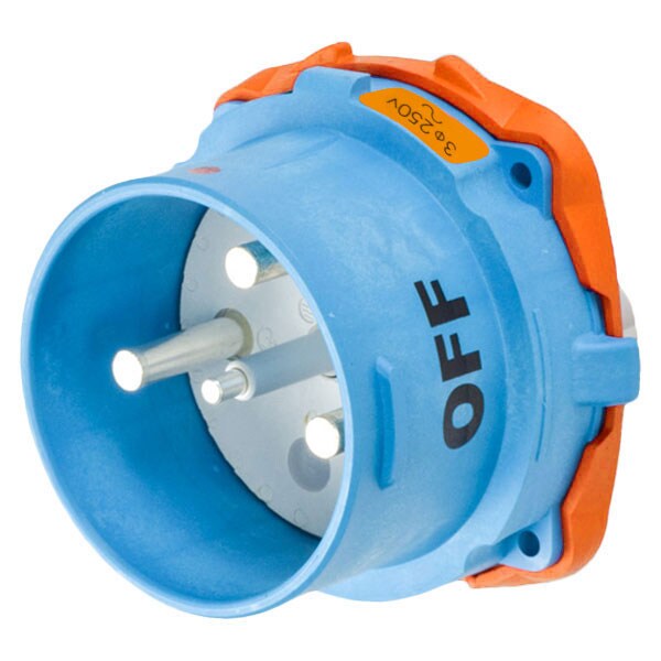 Receptáculo de clavija y enchufe Meltric, 150 A, 250V CA, trifásico, 3 polos, NEMA 4X - 63-98073-A155