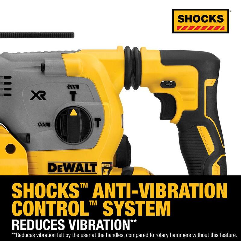 Martillo rotativo SDS Plus en L de 20V MAX XR sin escobillas inalámbrico DEWALT de 1-1/8 pulg. (Sólo la herramienta) - DCH293B