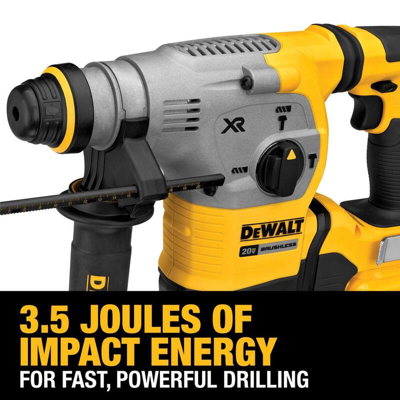 Martillo rotativo SDS Plus en L de 20V MAX XR sin escobillas inalámbrico DEWALT de 1-1/8 pulg. (Sólo la herramienta) - DCH293B