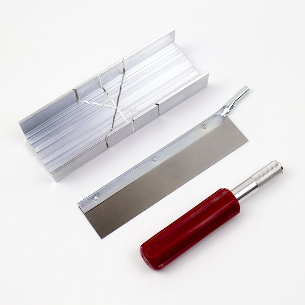Excel Blades Metal Mitre Box Set with Heavy Duty Handle and Razor Saw Blade, 12pk - 55666