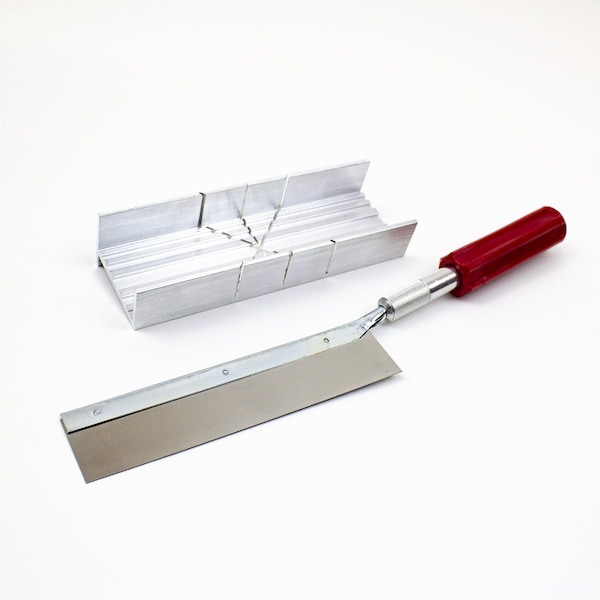 Excel Blades Metal Mitre Box Set with Heavy Duty Handle and Razor Saw Blade, 12pk - 55666