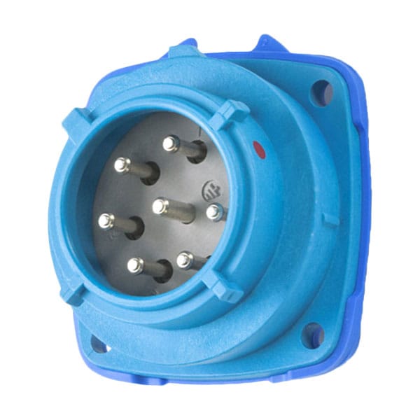 Receptáculo de clavija y enchufe Meltric, 20 A, 480V AC, 6 polos - 01-P8061
