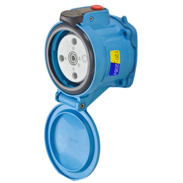 Receptáculo de Clavija y Enchufe Meltric, 30 A, 120/208V AC, 2 Polos, NEMA 4X - 63-34166