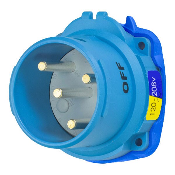Receptáculo de clavija y enchufe Meltric, 30 A, 120/208V AC, NEMA 4X - 63-38166