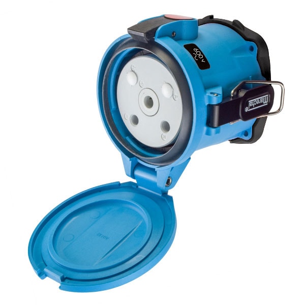 Receptáculo de clavija y enchufe Meltric, 150 A, 600V CA, 2 polos, NEMA 4X - 63-94142
