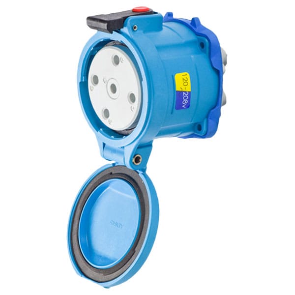 Receptáculo de clavija y enchufe Meltric, 100 A, 120/208V CA, NEMA 4X