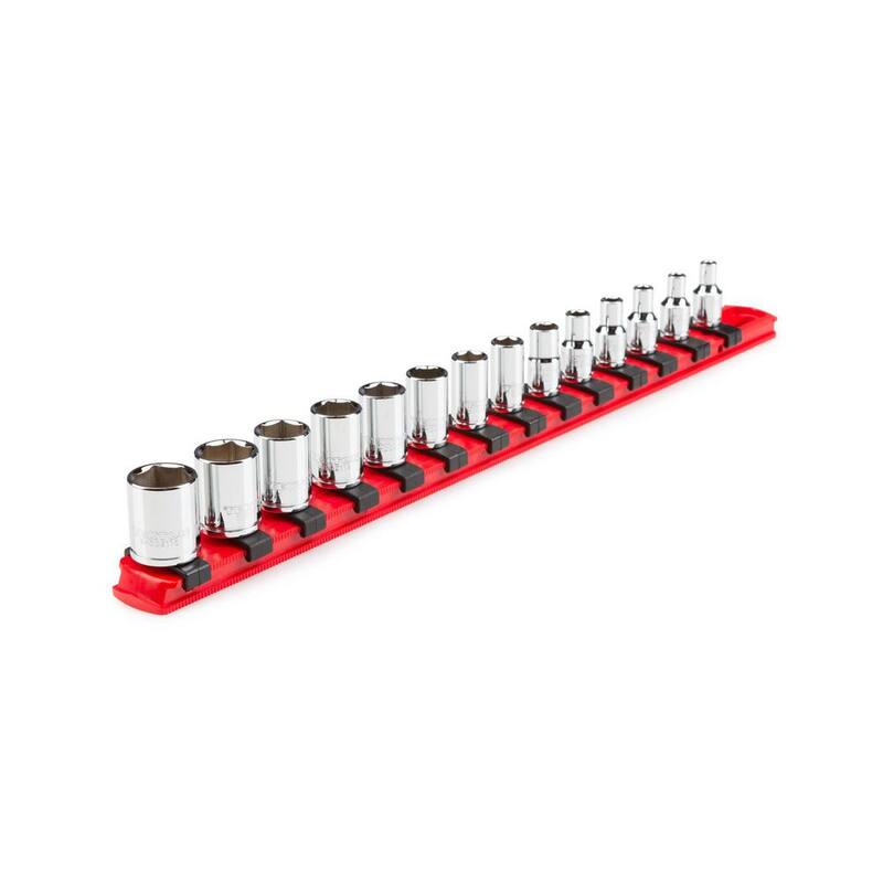 Juego de dados de 1/4 de pulgada con 6 puntos de TEKTON, (14 piezas) (4-15 mm) - SHD90111