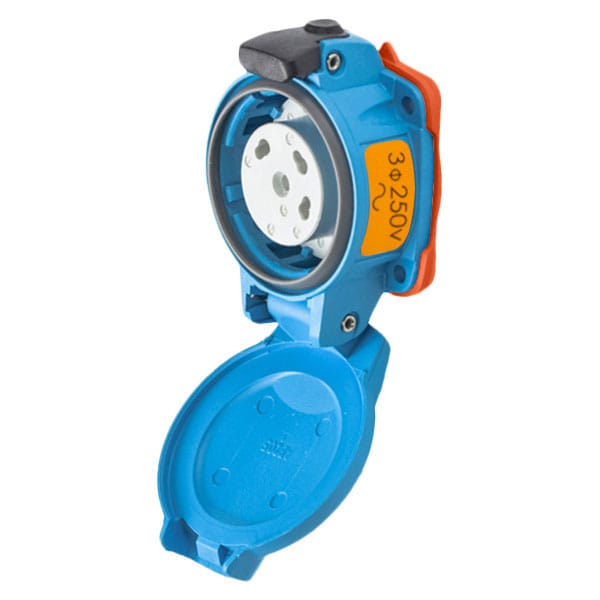 Receptáculo de clavija y enchufe Meltric, 20 A, 250V AC, 3 polos - 01-N4073-142
