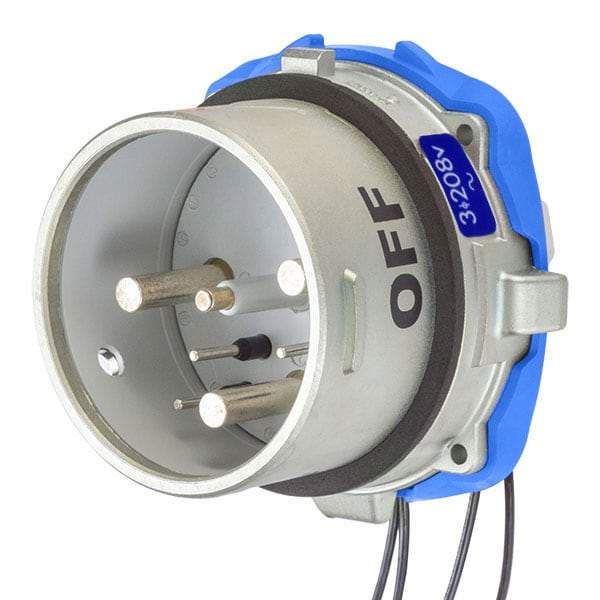 Meltric Pin & Sleeve Receptacle, 150 A, 208V AC, 3 Pole, NEMA 4X - 69-98163-264