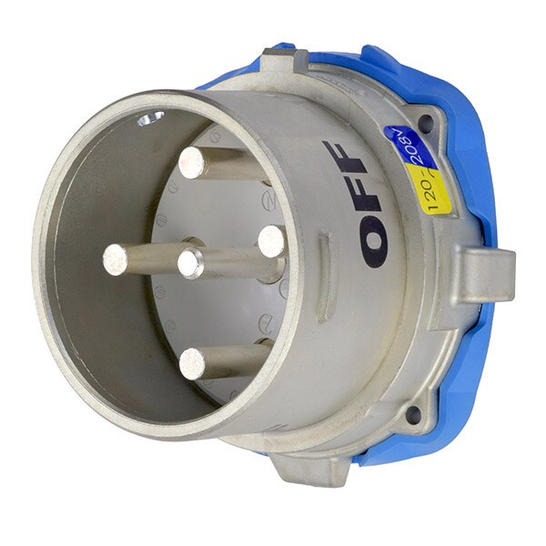 Receptáculo Pin & Sleeve Meltric, 150 A, 120/208V CA, 3 Polos, NEMA 4X - 39-98237-K16