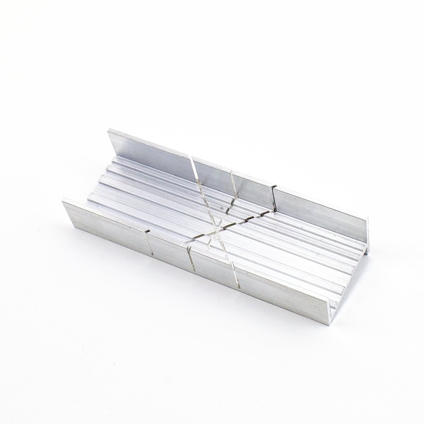 Excel Blades Metal Mitre Box, 5.27" Mini Aluminum Hand Powered Mitre Box, 12pk - 55665