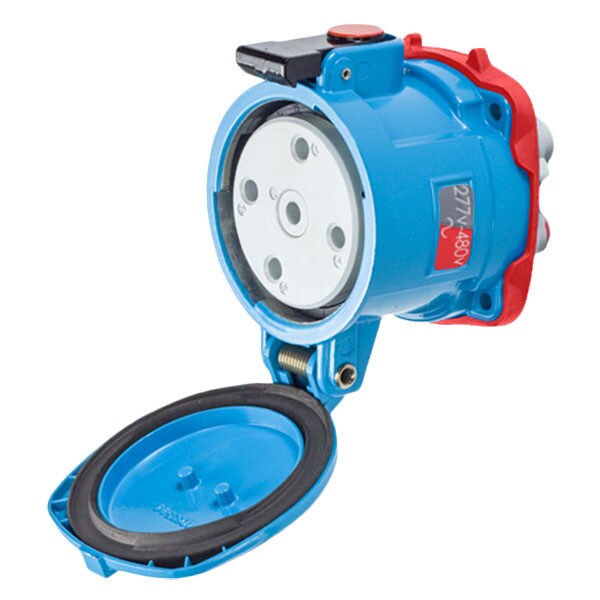 Receptáculo de clavija y enchufe Meltric, 100 A, 277/480V AC, 3 Polos, NEMA 3R - 37-64247-C-K04-843