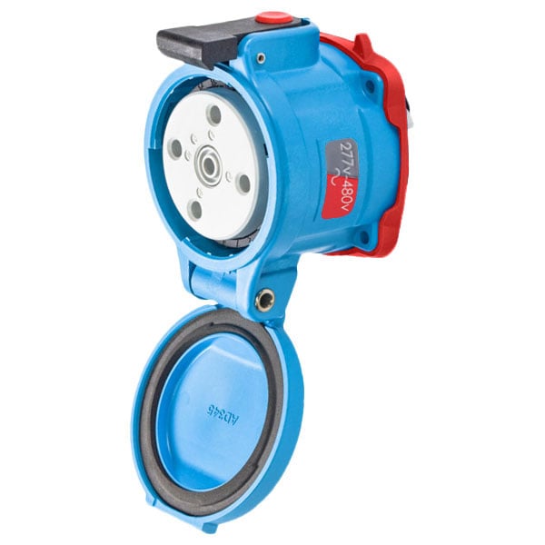 Receptáculo de clavija y contacto, 30 A, 277/480V AC, NEMA 3R - 33-34047-843