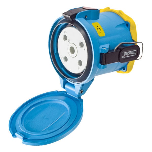 Receptáculo de clavija y enchufe Meltric, 100 A, 130V AC, 2 polos, NEMA 4X - 33-94109-NC