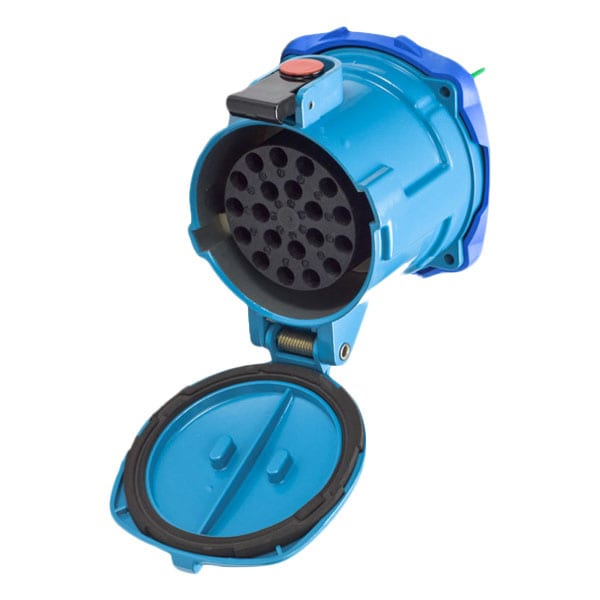 Receptáculo de pasador y enchufe, 15 A, 480V AC, 3 Polos - 17-64191-180-375-HP